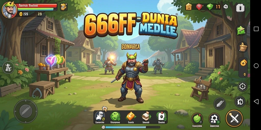 Screenshot gameplay 666FF menampilkan karakter yang sedang berkembang dalam dunia Idle.