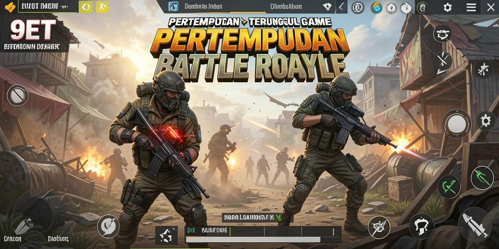 Screenshot menampilkan aksi seru dalam gameplay Battle Royale 9ET.