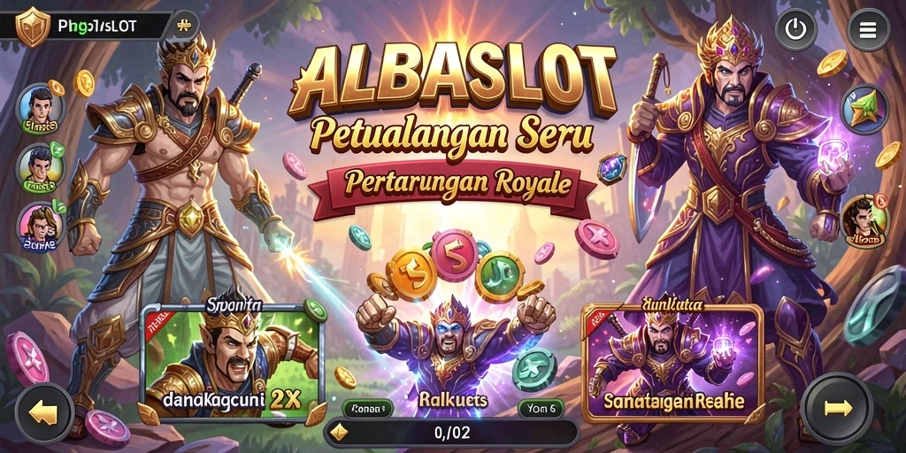 Screenshot gameplay <strong>ALBASLOT</strong> menampilkan aksi seru dalam Battle Royale.