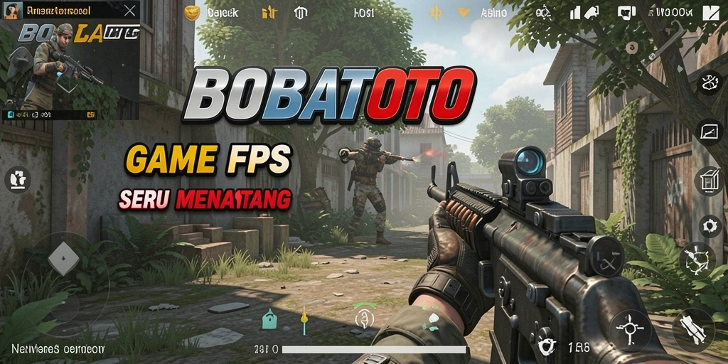 Screenshot gameplay seru BOBATOTO yang menampilkan aksi FPS.