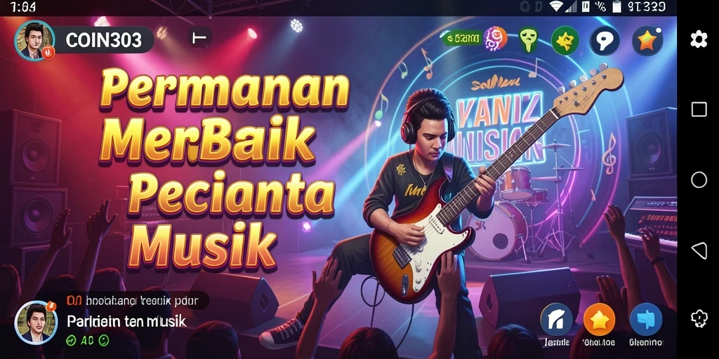 Screenshot <strong>COIN303</strong> menampilkan momen seru saat bermain musik.