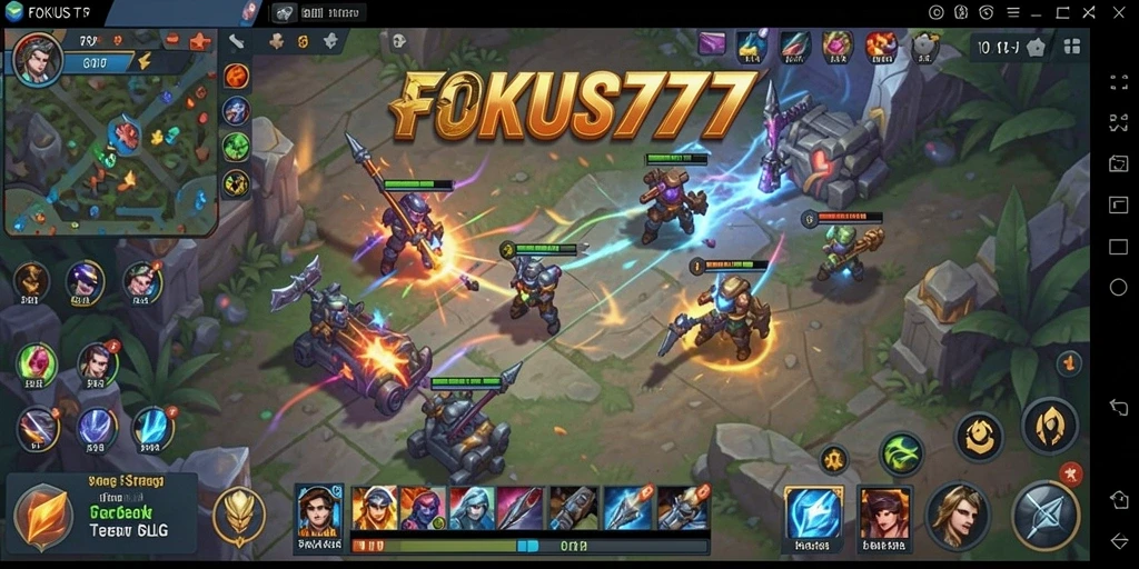 Tangkapan layar gameplay <strong>FOKUS777</strong> menunjukkan momen pertempuran strategis yang mendebarkan.