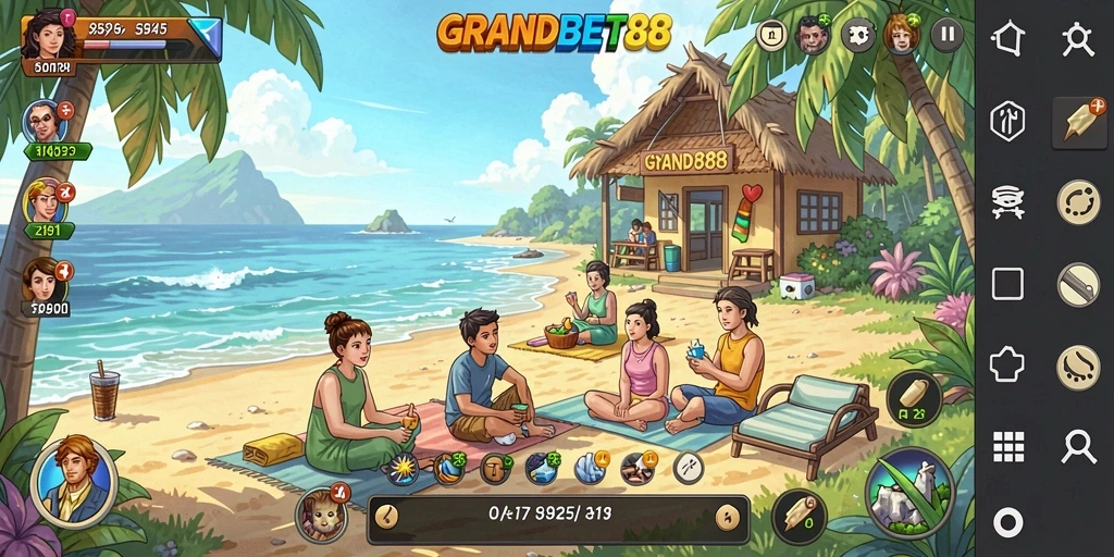 Tampilan gameplay seru dari GRANDBET88 yang menampilkan momen menghibur.