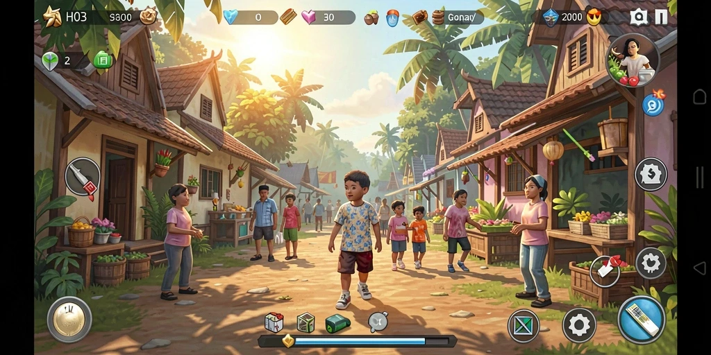 Gameplay H03 yang menarik dengan simulasi kehidupan yang mendalam.