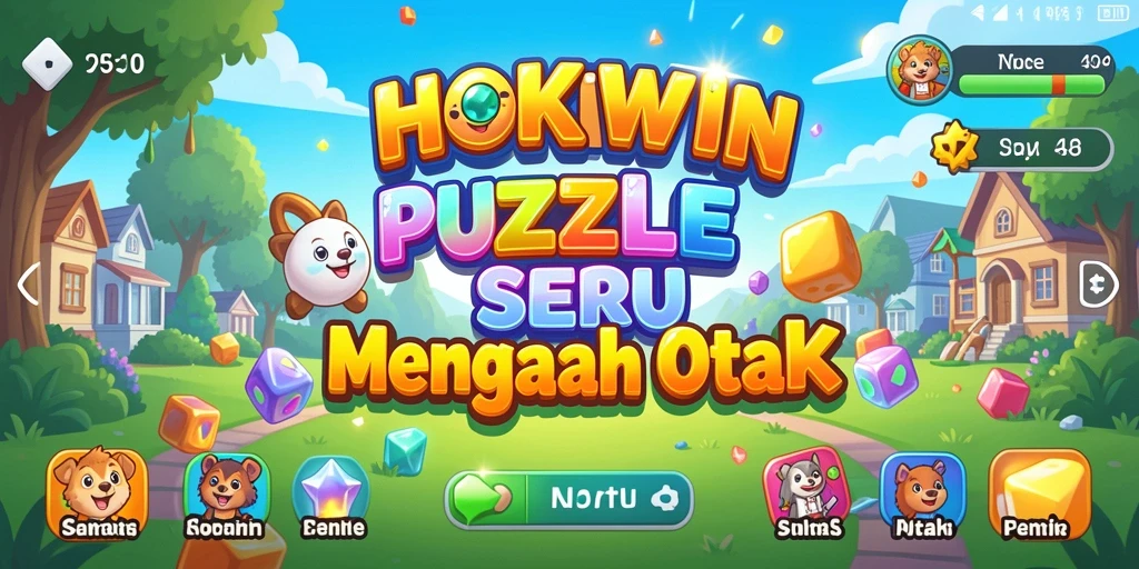 Tampilan gameplay seru HOKIWIN dengan berbagai teka-teki menarik.