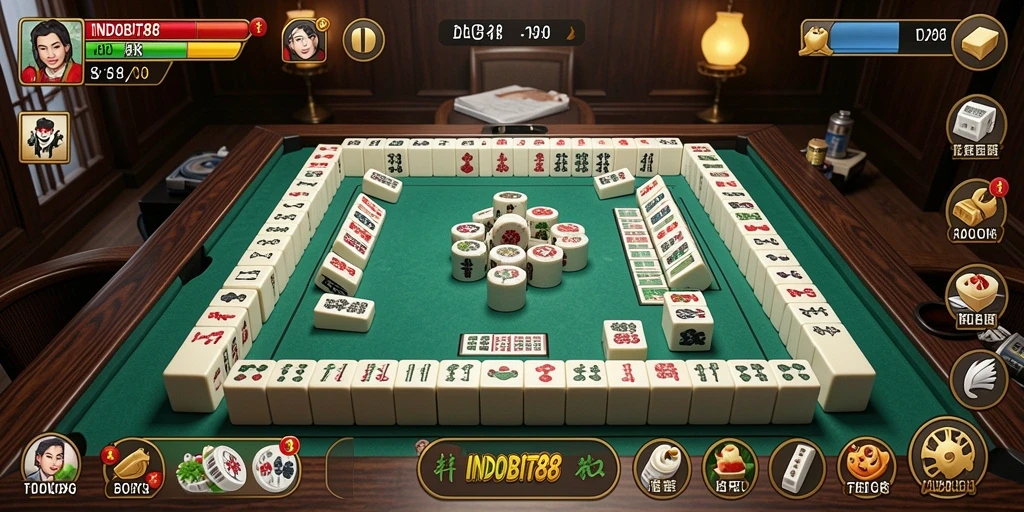Tangkapan layar gameplay menarik dari permainan Mahjong INDOBIT88.