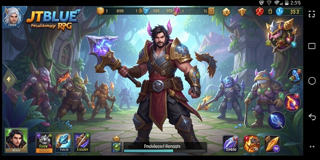Tampilan menarik dari gameplay RPG JTBLUE yang seru.