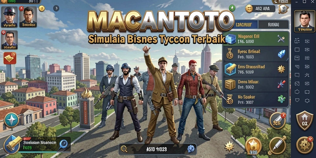 Tampilan gameplay <strong>MACANTOTO</strong> yang menegangkan saat membangun kerajaan bisnis.