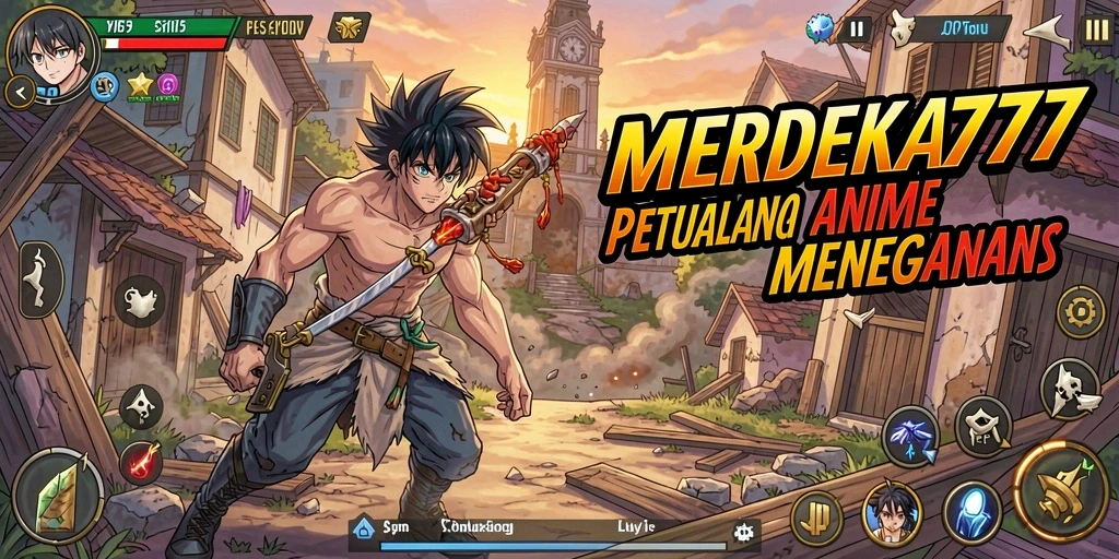 Tampilan gameplay seru dalam MERDEKA777 dengan karakter anime menawan.