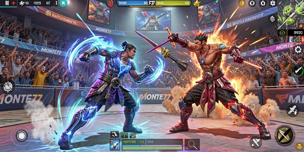 Gameplay seru di lapangan peperangan MONTE77.