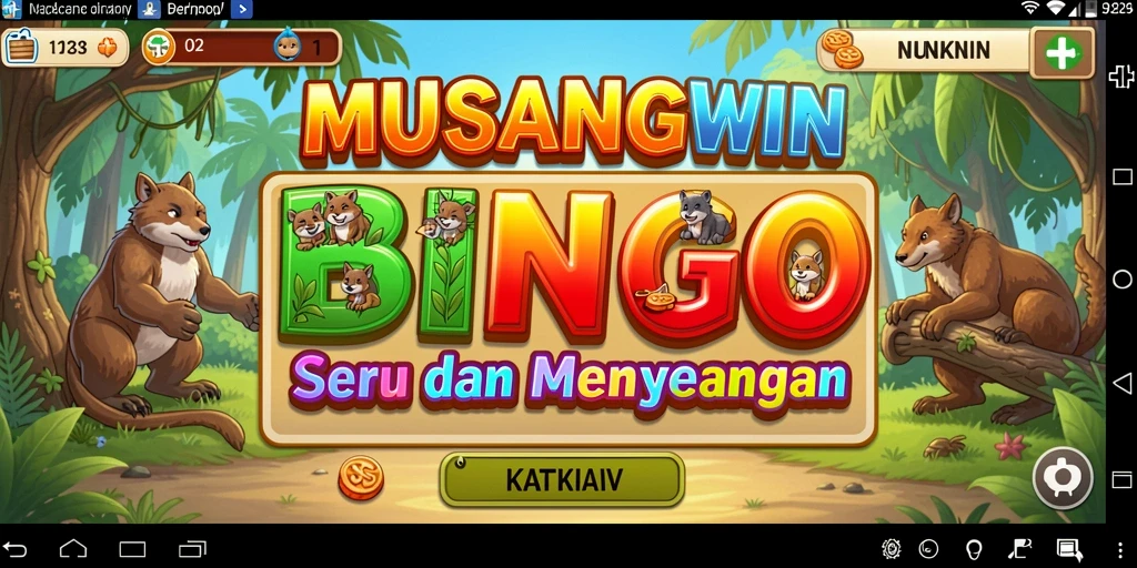 Tampilan menarik dari gameplay MUSANGWIN yang menampilkan bingo penuh warna.