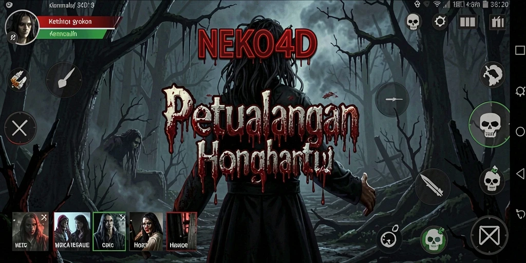 Tangkapan layar NEKO4D menunjukkan suasana menegangkan saat menjelajahi dunia horor.