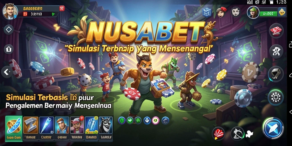 Tangkapan layar utama NUSABET menampilkan pengalaman gameplay yang mendalam dan imersif.