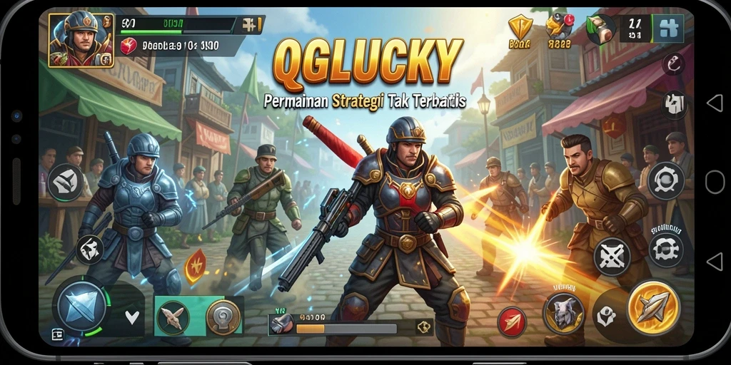 Tampilan gameplay yang menegangkan dan strategis dari QGLUCKY.
