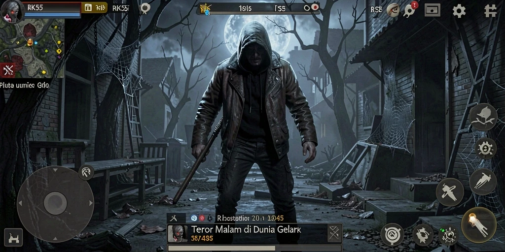 Screenshot menampilkan adegan mencekam dari RK55 dengan gameplay penuh ketegangan.