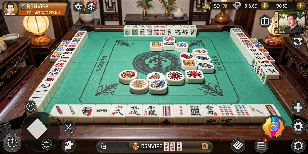 Tampilan gameplay Mahjong di RSNVIP8 yang menarik dan seru.