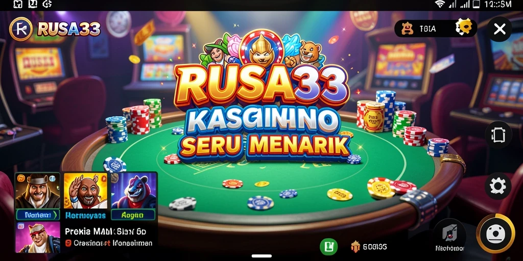 Screenshot permainan kasino RUSA33 dengan grafis memukau.