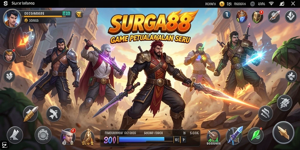 Tampilan gameplay seru SURGA88 dengan aksi mendebarkan.