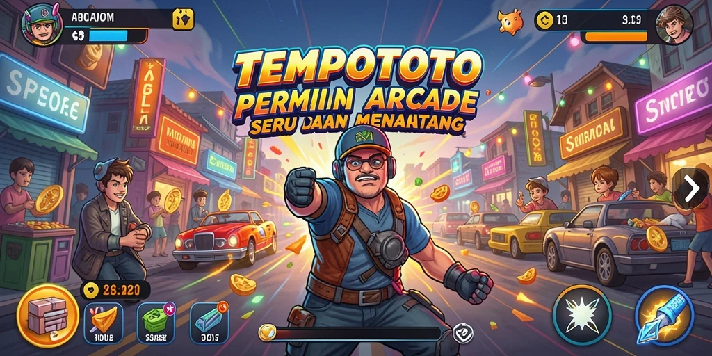 Gameplay menarik TEMPOTOTO yang penuh warna dan seru.