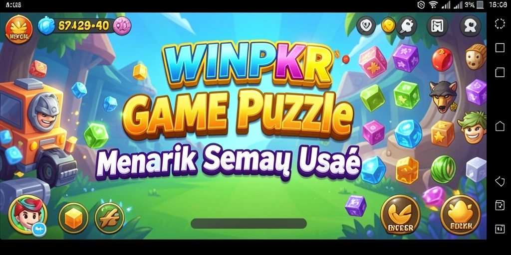 Tampilan utama gameplay WINPKR dengan tantangan Puzzle yang menarik.